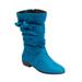 Women's Heather Wide Calf Boot by Comfortview in Teal (Size 10 1/2 M)