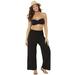 Plus Size Women's Dena Beach Pant Cover Up by Swimsuits For All in Black (Size 18/20)