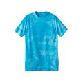 Men's Big & Tall Shrink-Less™ Lightweight Longer-Length Crewneck Pocket T-Shirt by KingSize in Royal Blue Marble (Size 10XL)