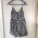 American Eagle Outfitters Dresses | American Eagle Plaid Romper In Size Large | Color: Black/White | Size: L