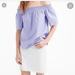 J. Crew Tops | J. Crew Cotton Off Shoulder Top In Blue Stripe | Color: Blue/White | Size: 2