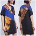 Anthropologie Dresses | Anthropologie Camellia Patchwork Dress | Color: Blue/Gold | Size: 0
