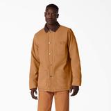 Dickies Men's Stonewashed Duck Lined Chore Coat - Brown Size M (TCR04)