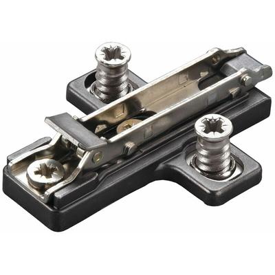 So-tech - Salice Blitz-Kreuzmontageplatte H6 Exzenterverstellung mit Euroschrauben Titanium Image