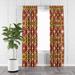 Folk N Funky Flowers Window Floral Semi-Sheer Curtain Panels Polyester | 82 H in | Wayfair WC410-2082