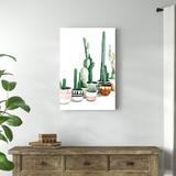 Union Rustic The Cactus II - Wrapped Canvas Painting Canvas in White | 36 H x 24 W x 1.25 D in | Wayfair 0C6135AF72B54A5CA63B496269C0B1A4