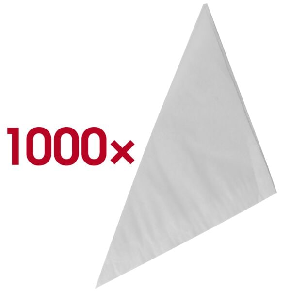 Papstar 1000 Spitztüten gefädelt weiß - 19 x 18,5 x 26,5 cm weiß Image
