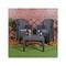 Progarden set giardino, salotto da giardino Made in Italy, tavolo e 2 poltrone antracite con