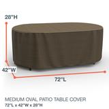 Budge StormBlock™ Hillside Black and Tan Oval Patio Table Cover Multiple Sizes