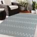 White 60 x 0.08 in Area Rug - Union Rustic Abitha Geometric Blue/Ivory Indoor/Outdoor Area Rug Polyester | 60 W x 0.08 D in | Wayfair