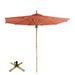 ZEW Inc 85.8" x 85.8" Market Umbrella, Bamboo in Blue/Navy | Wayfair AC-151-0-06