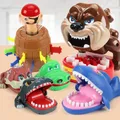 Jeu de morsure de doigt pour enfants grand Crocodile requin dentiste dessin animé baril de