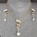 ZOSHI – ensemble de bijoux en cristal autrichien de couleur or pour femmes collier avec pendentif