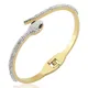 Bracelet d'ouverture de tête en cristal d'acier inoxydable pour les femmes bracelets mignons de