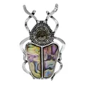 CINDY XIANG Abalone Shell Bug broche Vintage broches insectes pour femmes strass coccinelle broche