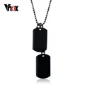 Vnox Stainless Steel Double Dog Tag Necklace for Men High Polished Pendant ID Men Jewelry 24" Chain