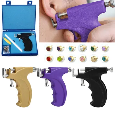Pistolet de perçage d'oreille professionnel goujon en acier stérile sûr ensemble d'outils de