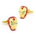 Boutons de manchette Ironman pour hommes Design de super-héros matériel en laiton de qualité 2