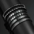 Thérapie magnétique soins de santé perte de poids efficace Bracelets en pierre noire amincissant