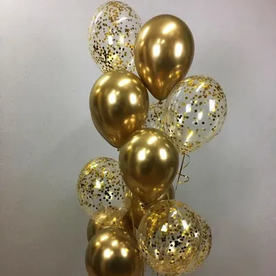 Ballons Confettis Dorés en Latex D.lique Mixte Décorations de ixd'Anniversaire Mariage