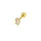 CANNER-Boucles d'oreilles en argent regardé 925 pour femme plaqué or 18 carats piercing boucle