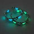 Bagues de couple Shoous pour femmes et hommes coeur phosphorescent alliances pour amoureux bijoux