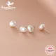 Trustdavis – boucles d'oreilles en argent Sterling 925 authentique bijoux fins en perles baroques