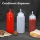 Bouteille de condiments vide rechargeable en plastique distributeur de condiments avec capuchon