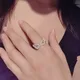 Bague ailes d'ange de Style coréen anneaux de doigt réglables en strass pour femmes couleur