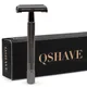 Qshave Long Manche Papillon Ouvert Classique Sécurité Rasoir Double Edge Safety Razor Gunblack