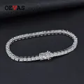 OEVAS-Bracelet en pierre précieuse de diamant créée 100% argent regardé 925 breloque de mariage