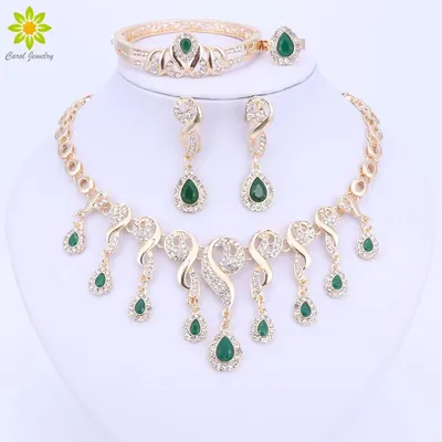 Ensembles de bijoux en perles africaines de couleur or pour femmes accessoires de robe collier de