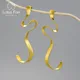 Lotus Fun – boucles d'oreilles minimalistes en spirale longues boucles d'oreilles pendantes pour