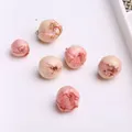 Véritables breloques de fleurs en résine faites à la main pétale de rose boucle d'oreille