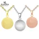 Collier pendentif cloche ronde pour femme 3 couleurs scintillantes FTP Bola Ball Angel Caller