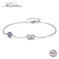 KALETINE – Bracelet mauvais œil pour femmes en argent Sterling 925 breloque CZ bleu infini bijoux