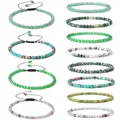 Bracelets en pierre d'aventurine verte naturelle pour hommes et femmes corde noire tressée bijoux