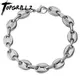 TOicalRILLZ-Bracelets Hip Hop en acier inoxydable pour hommes bijoux de personnalité lien cubain à