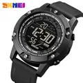 SKMEI – montre numérique de Sport pour hommes étanche 50M bracelet en Silicone chronomètre LED
