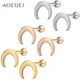 AOEDEJ – boucles d'oreilles à clous en acier inoxydable pour femmes bijoux de Piercing en forme de