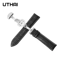 UTHAI Z09 bracelet en cuir 12-24 bracelet de montre 22mm bracelet de montre Double pression