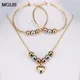 MGUB – perles en acier inoxydable (boucles d'oreilles collier) costume manuel 4 options boucles