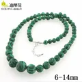 Collier en Malachite naturelle verte de turquie pour femmes et filles perles en pierre de 18