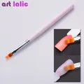 Stylo gel UV nickel é avec manche rose pour Nail Art pinceaux doux pour dessin et peinture outil