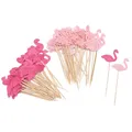 20/40/60Pcs Flamant Gâteau Cupcake Topper Gâteau Drapeaux Enfants Bébé Douche Anniversaire Gâteau De