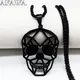 Goth Cool – collier avec pendentif tête de mort en acier inoxydable chaîne Hip Hop Rock bijoux