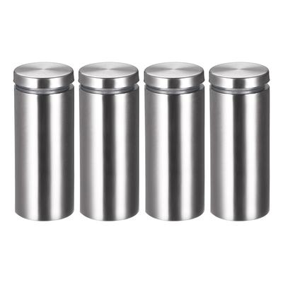 Glass Standoff Mount Stainless Steel Wall Standoff 25 x 62mm 4Pcs - 25mm x 62mm (4 Pcs)