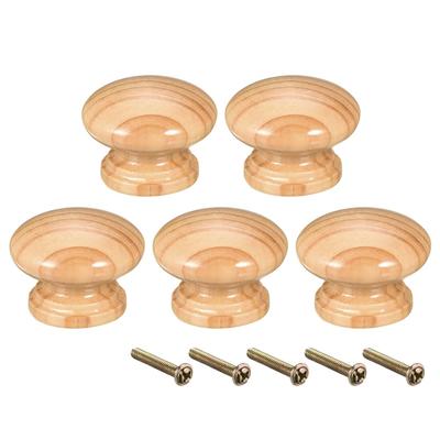 Round Pull Knob Handle 33mm Dia Cabinet Furniture Bedroom Kitchen 5pcs - 33mmx25mm(D*H)-5pcs