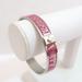 Coach Jewelry | Coach Poppy Enamel Logo Bangle Bracelet | Color: Pink/Silver | Size: Os