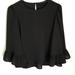 Zara Tops | Gently Worn- Zara Bell Sleeve Blouse | Color: Black | Size: S